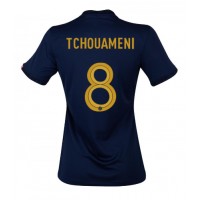 Frankrike Aurelien Tchouameni #8 Hemmatröja Kvinnor VM 2022 Korta ärmar